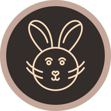 Tavşan simgesi, vektör illüstrasyonu