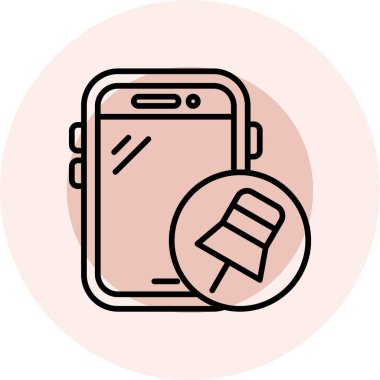 Akıllı telefon simgesinin vektör illüstrasyonu