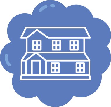 Ev. Web simgesi basit illüstrasyon