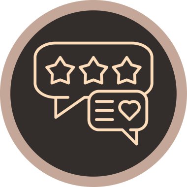 Geri bildirim. Web simgesi basit illüstrasyon