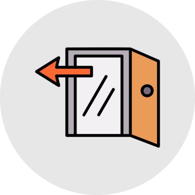 Kapı kapısı ikonu vektör illüstrasyonu