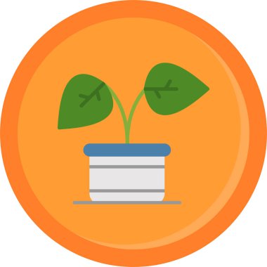 Bitki. Web simgesi basit illüstrasyon