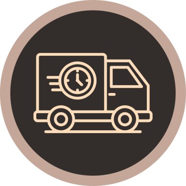 Teslimat. Web simgesi basit illüstrasyon