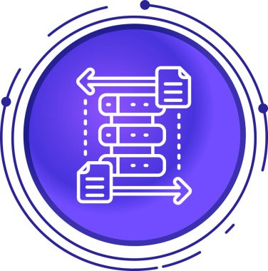 veri merkezi simgesi vektör illüstrasyonu