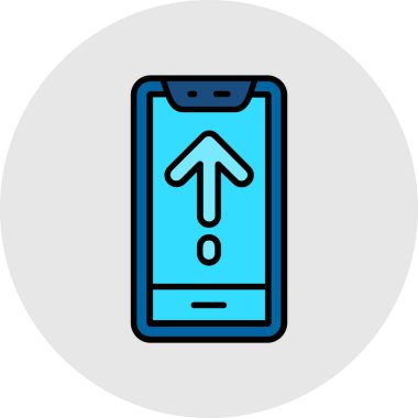 Mobil gezinme simgesi vektör illüstrasyonu