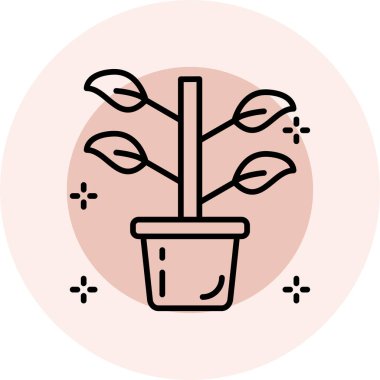 Bitki. Web simgesi basit illüstrasyon
