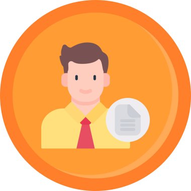 Adam düz vektör simgesi