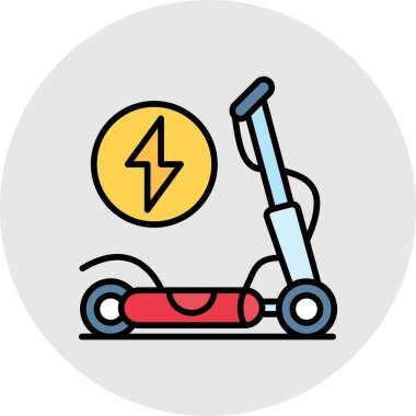 Elektrikli araba elektrikli simgesi - taslak biçimi