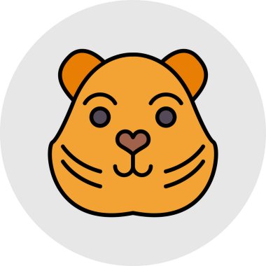 Ayı. Web simgesi basit illüstrasyon