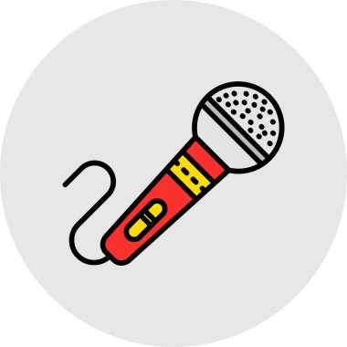 Mikrofon simge tasarlamak vektör