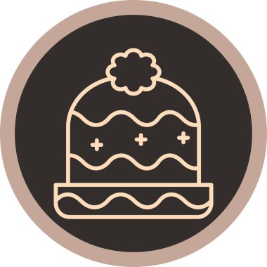 Kek. Web simgesi basit illüstrasyon