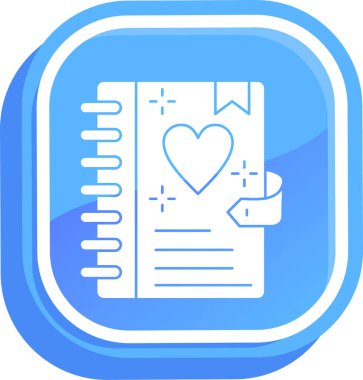 Kalp. Web simgesi basit illüstrasyon