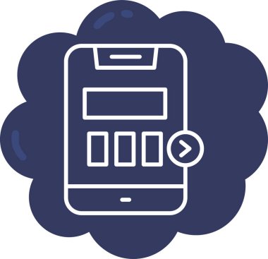 Akıllı telefon. Web simgesi basit illüstrasyon