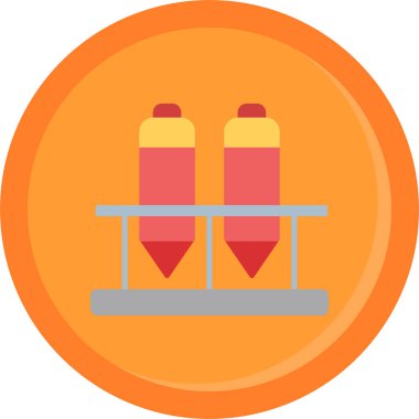 Roket. Web simgesi basit illüstrasyon