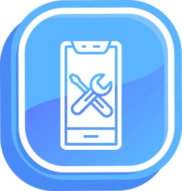 mobil tamir simgesi vektör illüstrasyonu