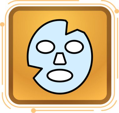 maske simgesi, basit vektör illüstrasyonu