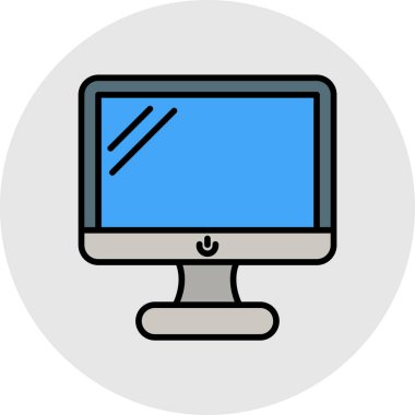 Bilgisayar. Web simgesi basit illüstrasyon