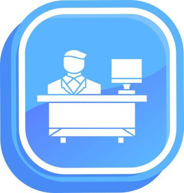 İş ve ofis simgesinin vektör illüstrasyonu