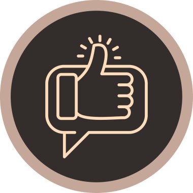 Baş parmak simgesi, tarz. düz simge tasarımı