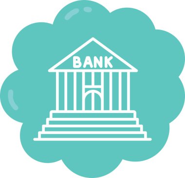 Banka inşaatı basit vektör illüstrasyonu