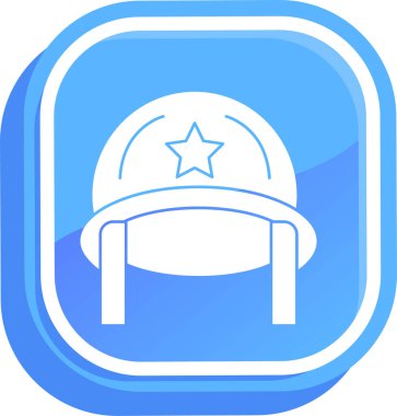 polis şapkası web simgesi, vektör illüstrasyonu