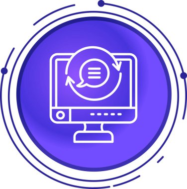 Bilgisayar. Web simgesi basit illüstrasyon