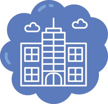 Bulut. Web simgesi basit illüstrasyon