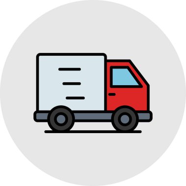 Teslimat. Web simgesi basit illüstrasyon