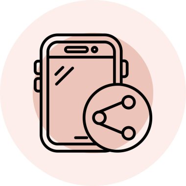 Cep telefonu simgesi, vektör illüstrasyonu