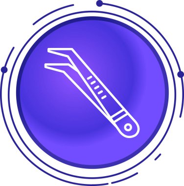 Beyaz arkaplanda izole edilmiş çizgi çapraz tornavida simgesi. Hizmet sembolü. Renkli taslak konsepti. vektör illüstrasyonu