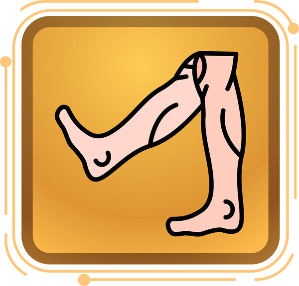 иконка для коленного сустава в стиле плоской конструкции