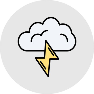 Yıldırım. Web simgesi basit illüstrasyon