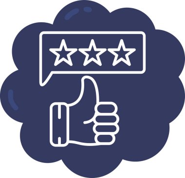 Web, mobil uygulama tasarımı, müşteri derecelendirme logosu konsepti için beyaz arkaplanda izole edilmiş müşteri derecelendirme ikonu vektörü