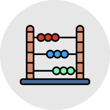 abacus ikon vektör illüstrasyonu