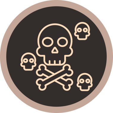 Korsan simgesi, basit vektör çizim