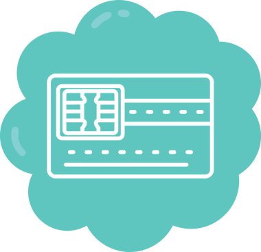 Kredi kartıyla. Basit resimleme