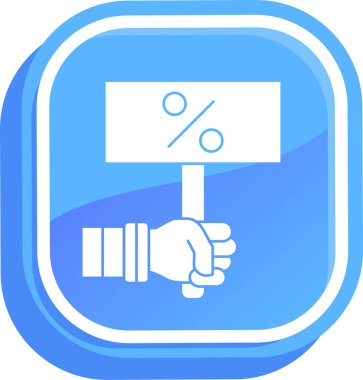 Düz stil indirimli fiyat simgesi