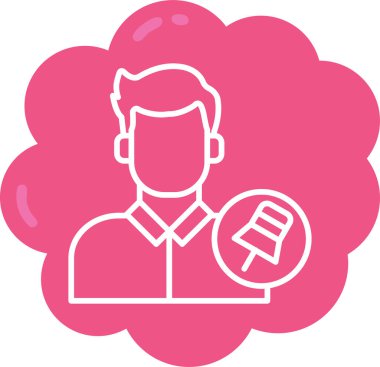 Sakallı ve taraklı bir adamın vektör çizimi