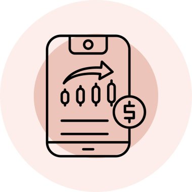 Bozuk para simgesine sahip akıllı telefon