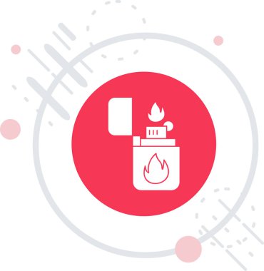 çizgi yanan alev simgesi beyaz arkaplanda izole edildi. Yanan kibrit. Yanan mum ikonu. Renkli taslak konsepti. vektör