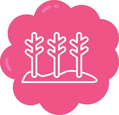 ağaçlar ikon vektör illüstrasyonu