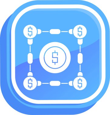 Para takas simgesi. Web için para değişimi vektör simgelerinin basit illüstrasyonu