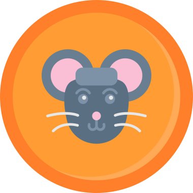 Düz biçimdeki hayvan fare simgesi