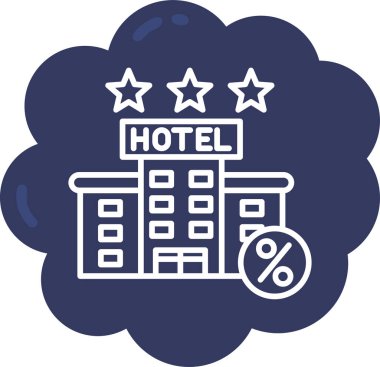 otel binası simgesi. vektör çizim