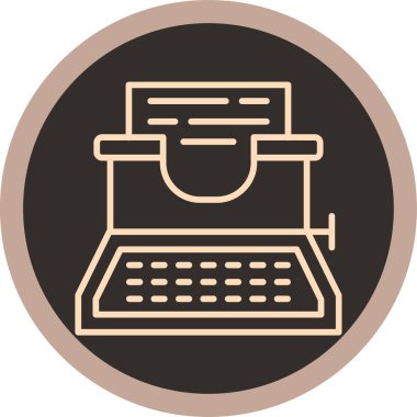 Bir daktilo simgesinin vektör illüstrasyonu