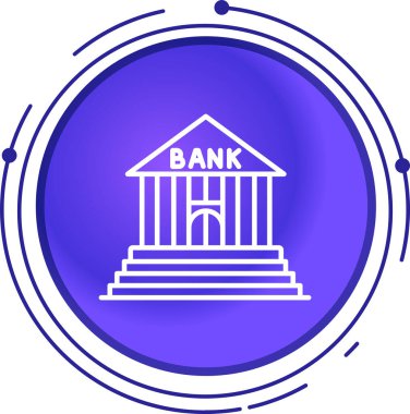Banka. Web simgesi basit illüstrasyon