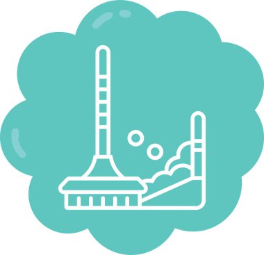 Fabrika. Web simgesi basit illüstrasyon