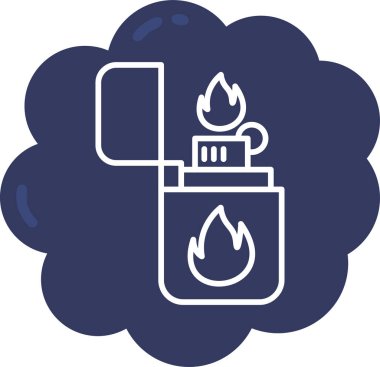 Yangın. Web simgesi basit illüstrasyon