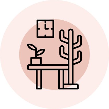 Bitki simgesinin vektör illüstrasyonu