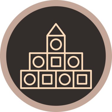 Bina. Web simgesi basit illüstrasyon